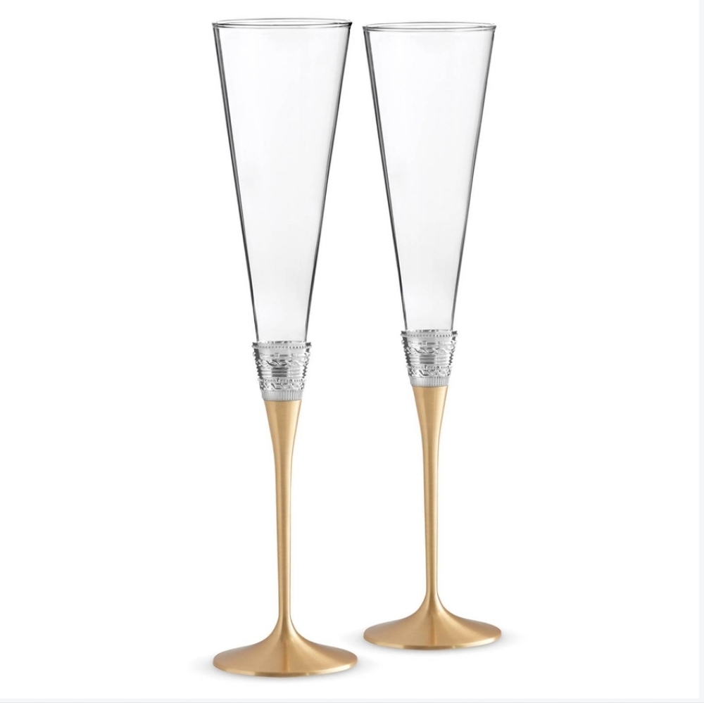 Wedgwood England Set of 2 Champagne Glasses